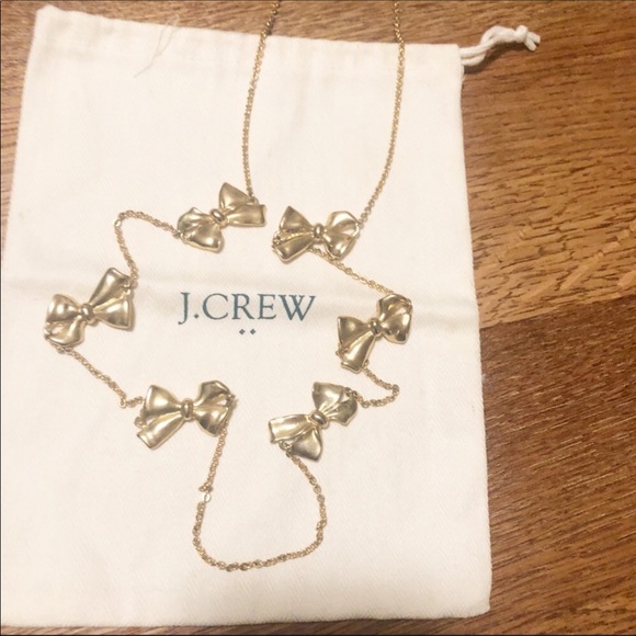 JCrew gold long bow necklace - Picture 3 of 3
